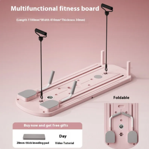 Multifunctional Fitness Board - Core Trainer with Timer, Pink & Purple Options