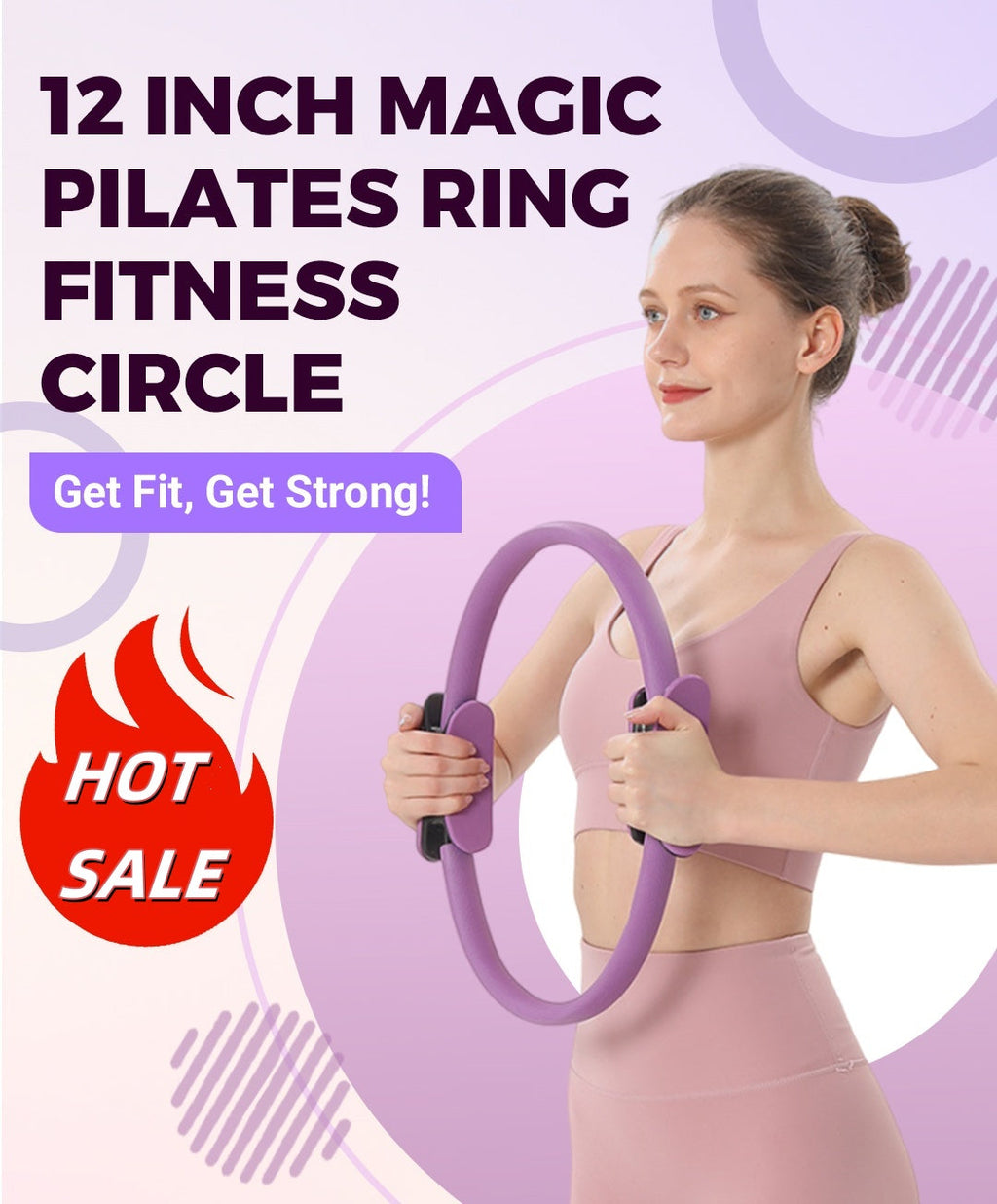 Pilates Ring 12" - Fitness Circle for Resistance Training & Toning