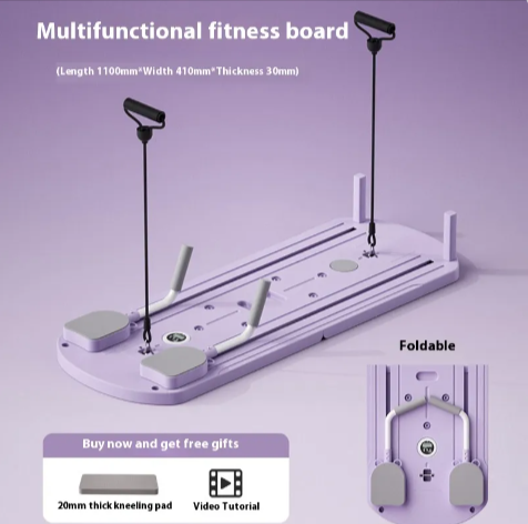 Multifunctional Fitness Board - Core Trainer with Timer, Pink & Purple Options