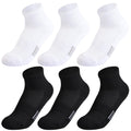 Kids Athletic Socks - 6 Pack Cushioned Ankle Socks for Boys & Girls Ages 4-14