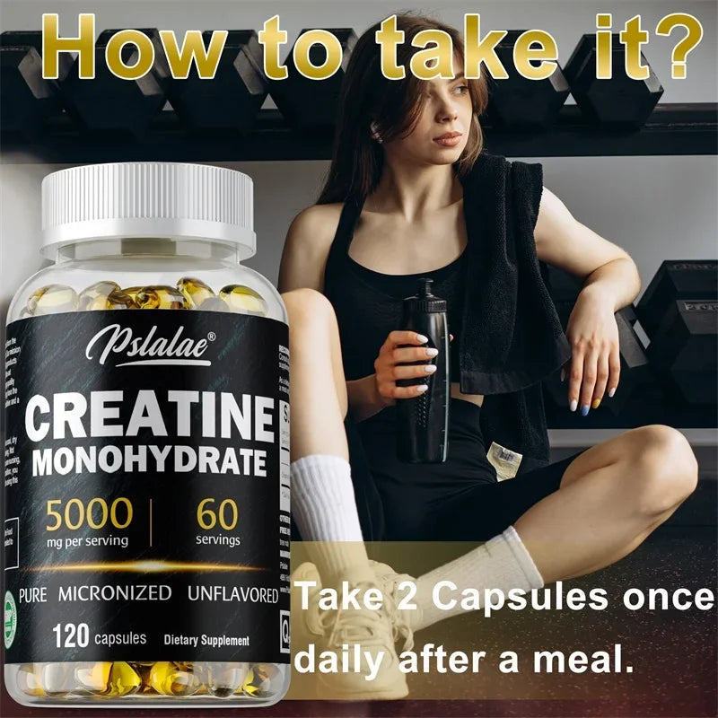 Creatine Monohydrate Capsules - 5g Per Serving