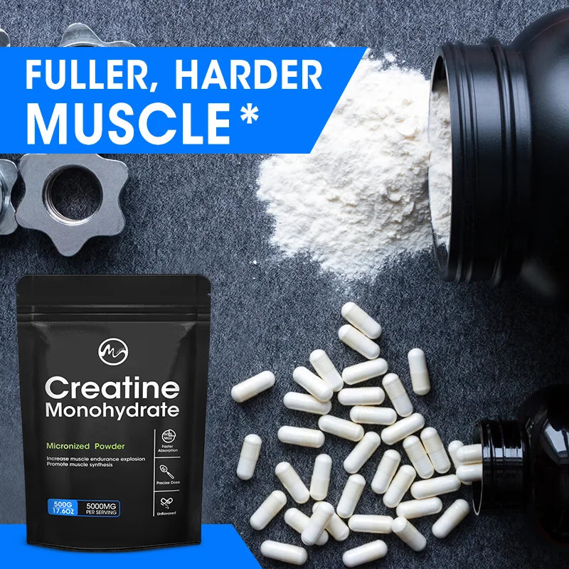 Creatine Monohydrate Powder – 500g | Muscle Growth, Strength & Athletic Performance