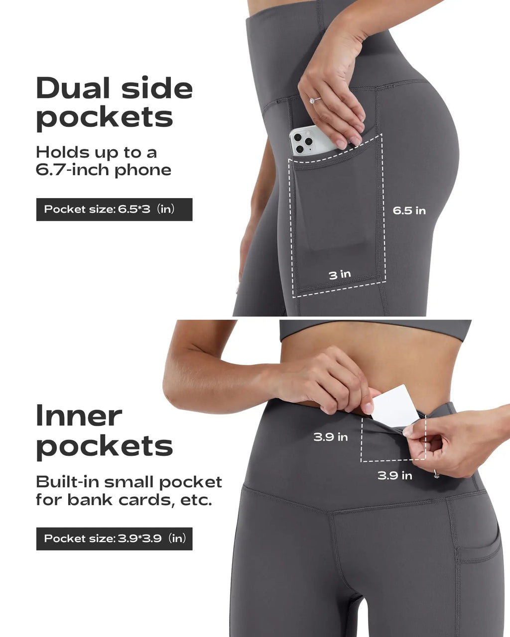 High Waist Gym Leggings for Women – Pockets, Stretch & Squat-Proof | Athletic Running Pants