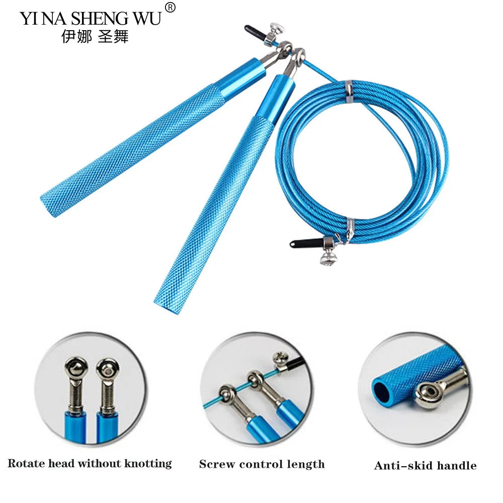 Speed Jump Rope - Adjustable Steel Wire for CrossFit, Boxing & Cardio