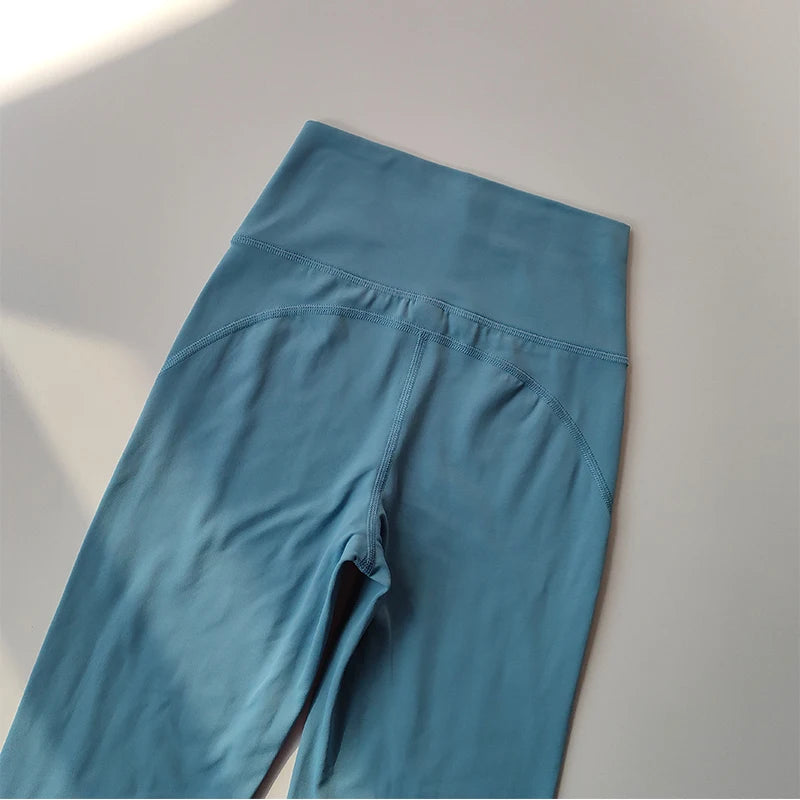 High-Waist Flare Yoga Leggings - Breathable Wide Leg Pants