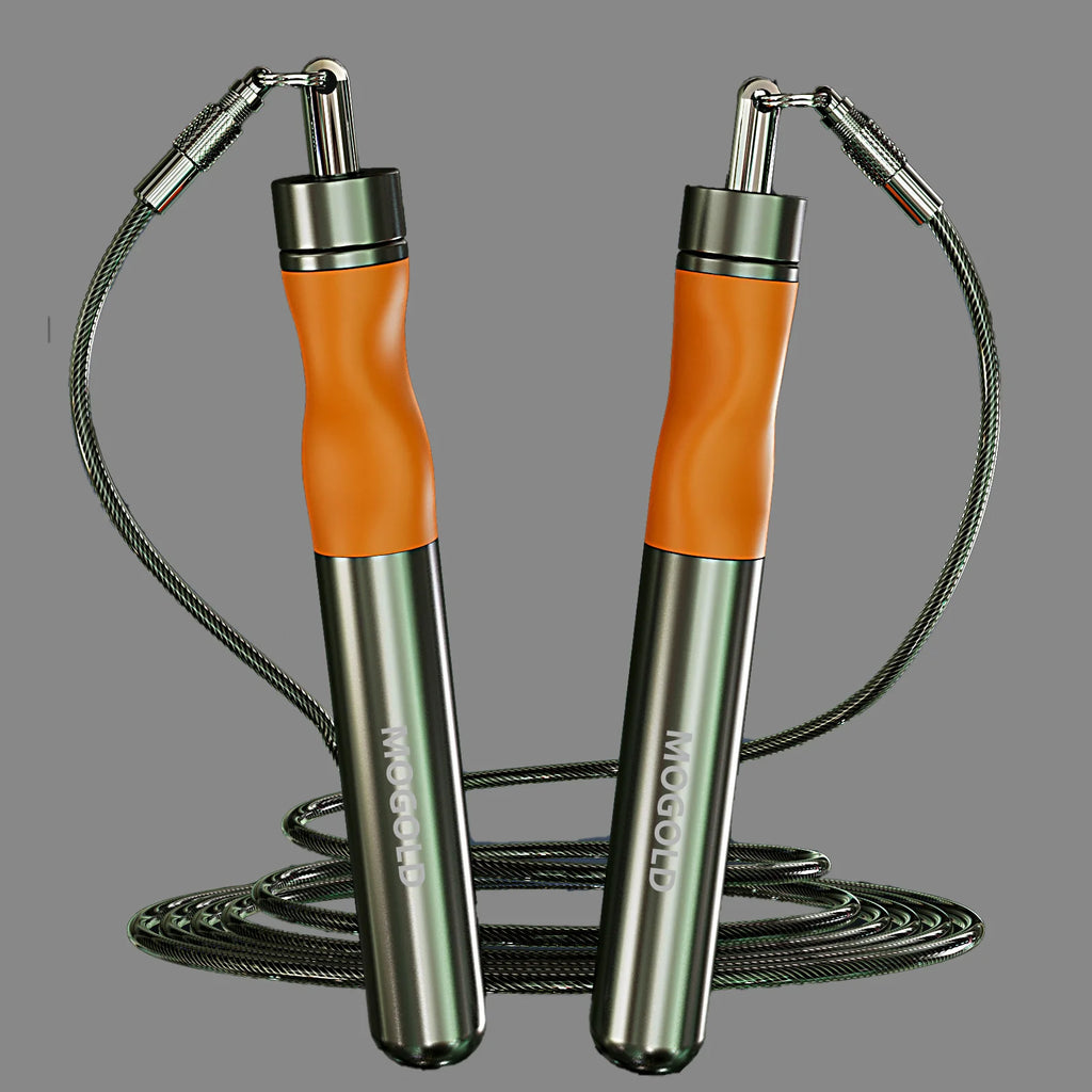 Weighted Jump Rope - Interchangeable 3.0-5.0 lb Cables with Aluminum Handles
