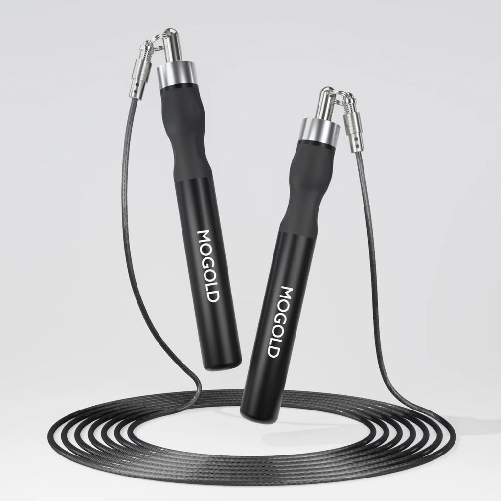 Weighted Jump Rope - Interchangeable 3.0-5.0 lb Cables with Aluminum Handles
