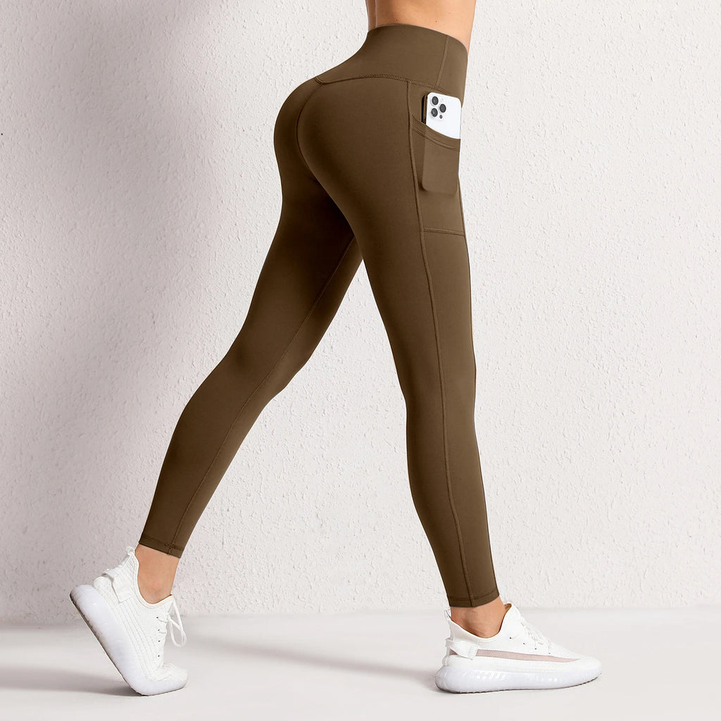 High Waist Gym Leggings for Women – Pockets, Stretch & Squat-Proof | Athletic Running Pants