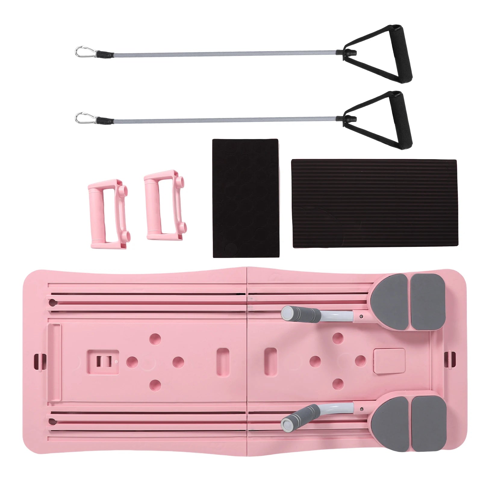 Foldable Pilates Board - 4-in-1 Core Trainer with Resistance Bands for Home Gym
