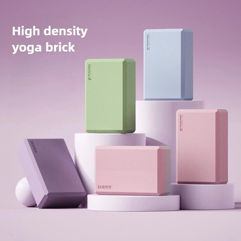High-Density Foam Yoga Blocks - 2 Pack, Multiple Colors for Yoga & Pilates