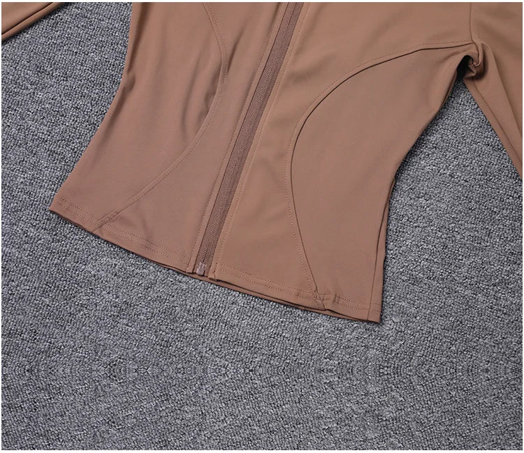 Women Sport Jacket Long Sleeve Shirt Workout Coat Gym Training Clothing Yoga Sportswear