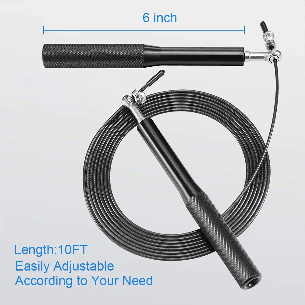 Heavy-Duty Speed Jump Rope - Steel Wire for Boxing, MMA & CrossFit Training