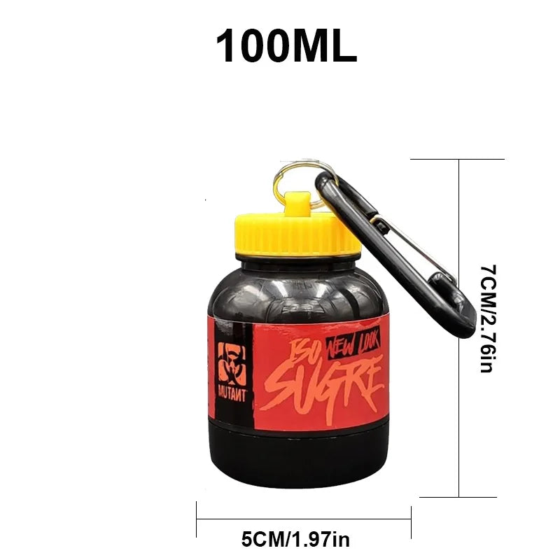 Portable Protein Powder Container - 100/200ml Leak-Proof Supplement Storage