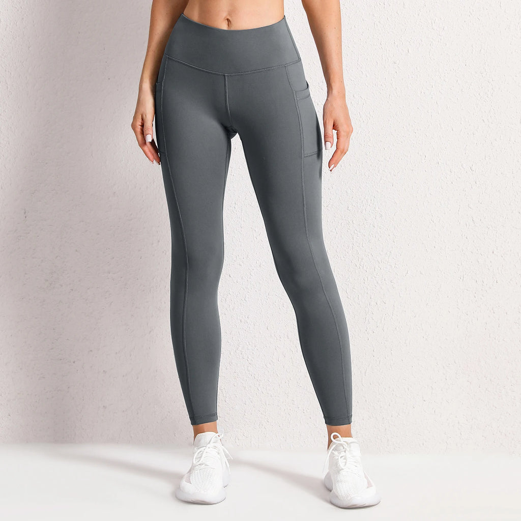 High Waist Gym Leggings for Women – Pockets, Stretch & Squat-Proof | Athletic Running Pants