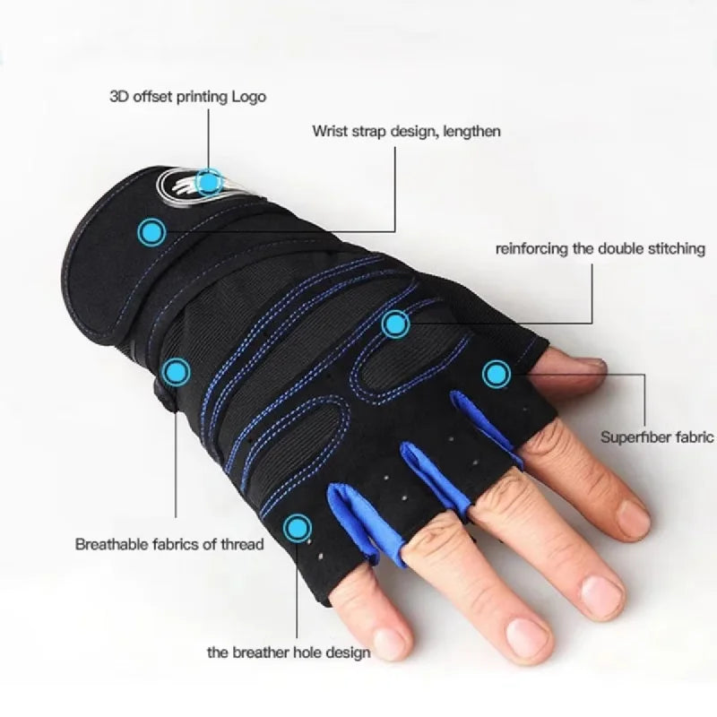 Gym Gloves with Wrist Support - Weight Lifting Gloves for Men & Women