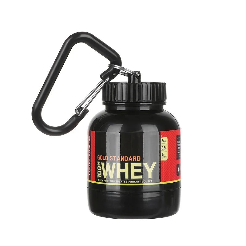 Portable Protein Powder Container - 100/200ml Leak-Proof Supplement Storage