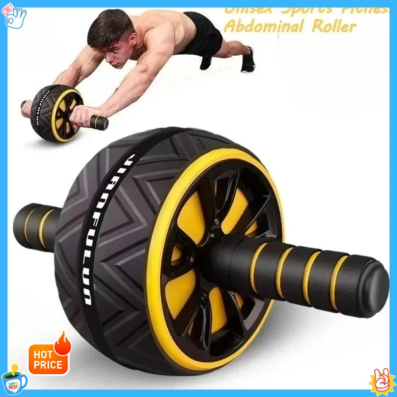 Ab Roller Silent Fitness Tool - Automatic Rebound Abdominal Wheel, Core & Weight Loss Exercise Equipment