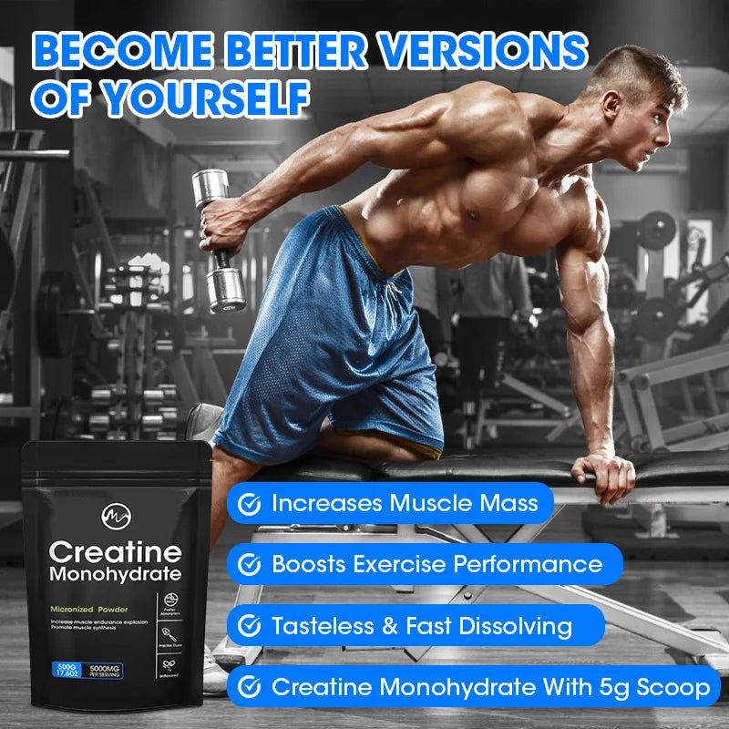 Creatine Monohydrate Powder – 500g | Muscle Growth, Strength & Athletic Performance