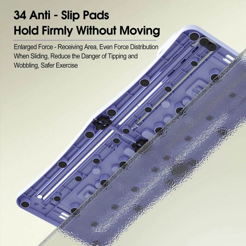 Foldable Pilates Board - 4-in-1 Core Trainer with Ab Wheel for Home Gym