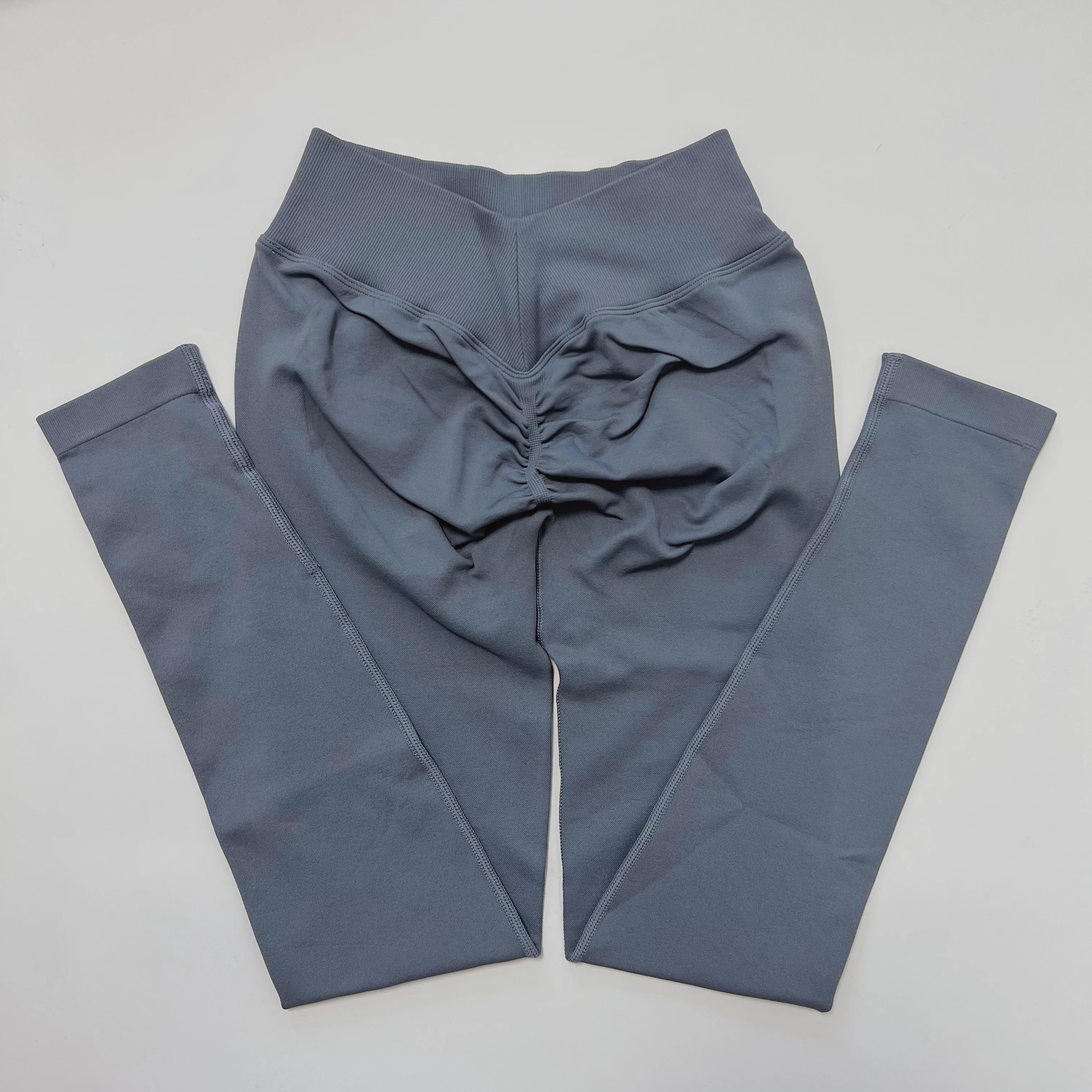 V-Back Scrunch Butt Leggings for Women – Seamless Yoga & Gym Tights | Booty Lifting