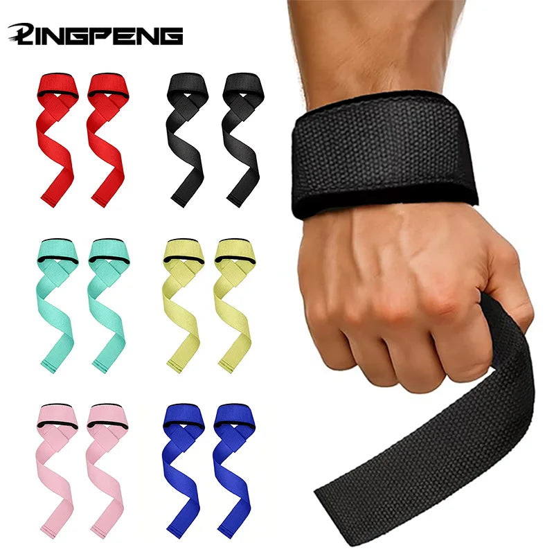 Adjustable Non-Slip Lifting Straps - Cotton & Silicone Grip