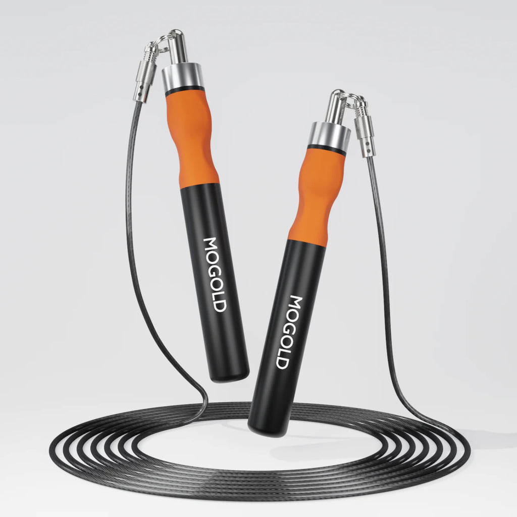 Weighted Jump Rope - Interchangeable 3.0-5.0 lb Cables with Aluminum Handles