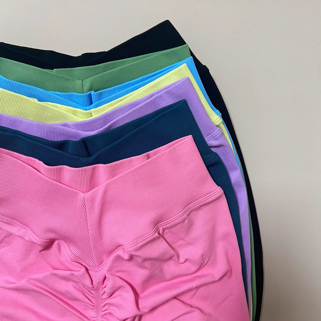 V-Back Scrunch Butt Leggings for Women – Seamless Yoga & Gym Tights | Booty Lifting