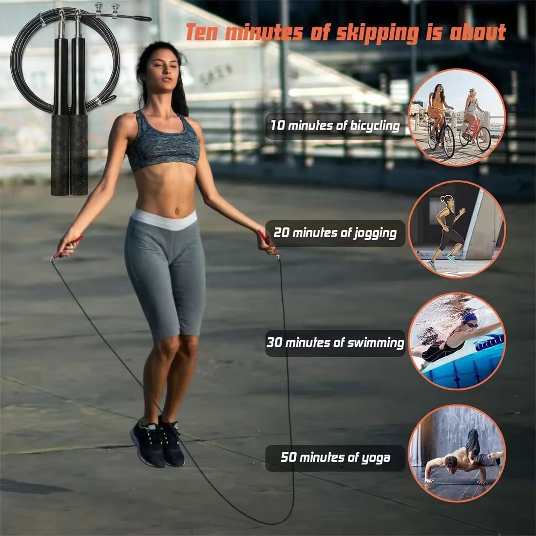 Heavy-Duty Speed Jump Rope - Steel Wire for Boxing, MMA & CrossFit