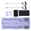 Foldable Pilates Board - 4-in-1 Core Trainer with Ab Wheel for Home Gym PURPLE