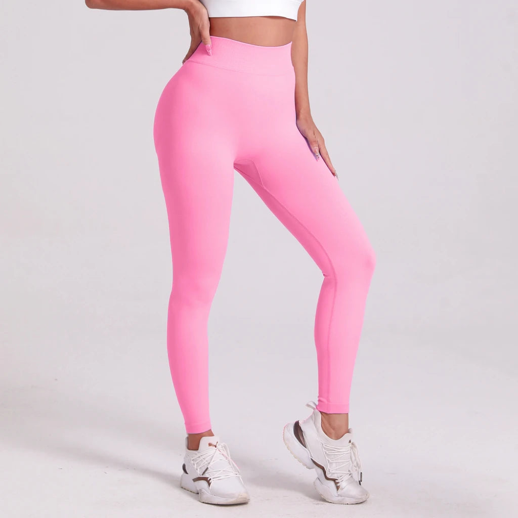 V-Back Scrunch Butt Leggings for Women – Seamless Yoga & Gym Tights | Booty Lifting
