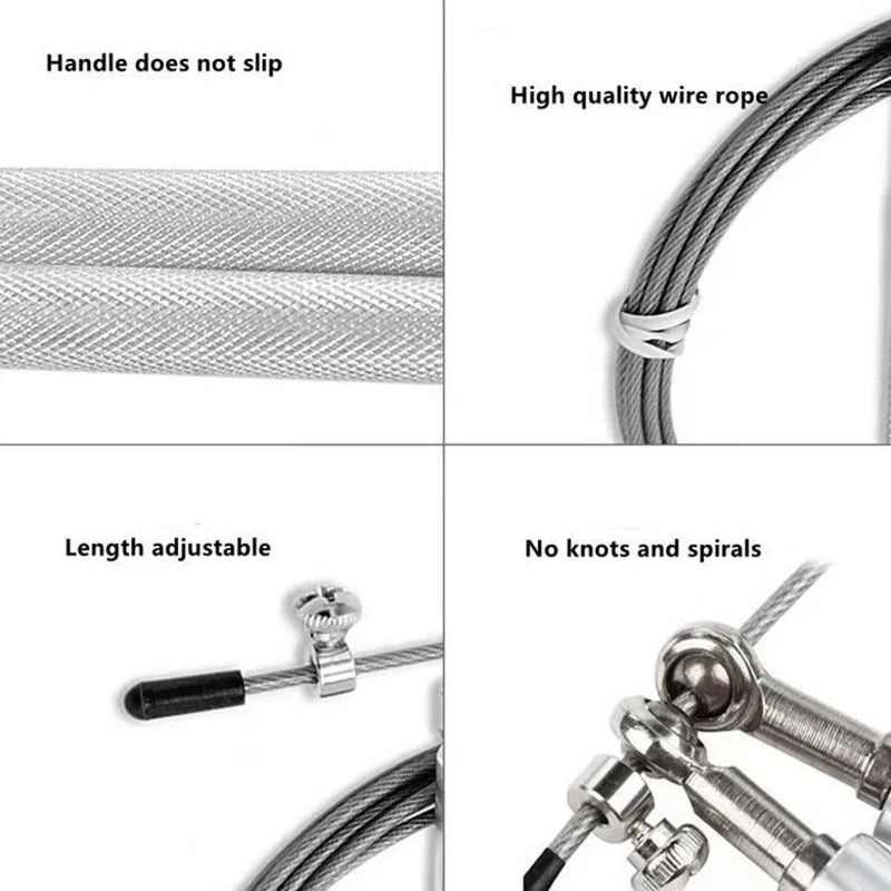 Speed Jump Rope - Adjustable Steel Wire for CrossFit, Boxing & Cardio