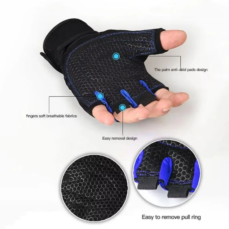 Gym Gloves with Wrist Support - Weight Lifting Gloves for Men & Women