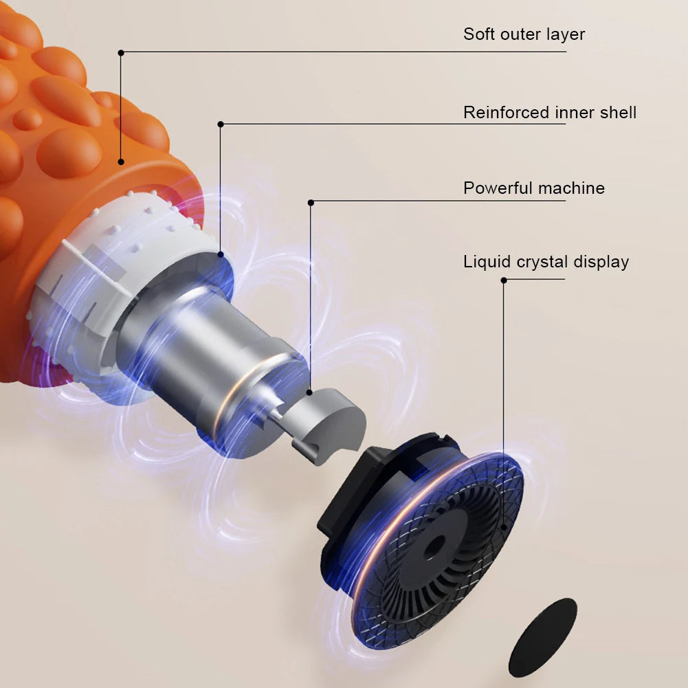 Electric Vibrating Foam Roller - 5-Speed Rechargeable Muscle Massager for Recovery