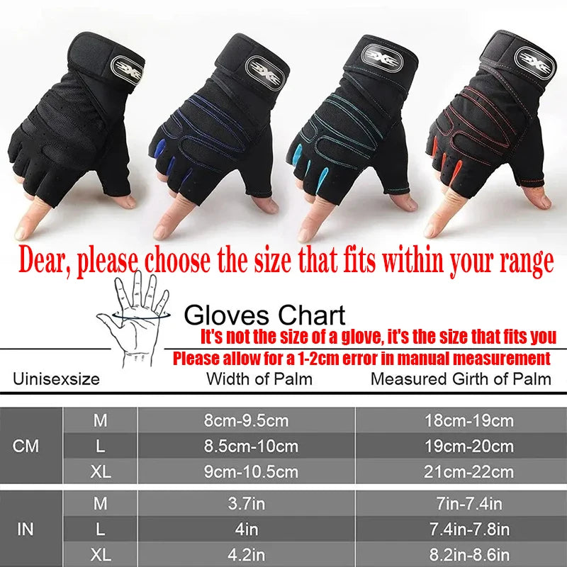 Gym Gloves with Wrist Support - Weight Lifting Gloves for Men & Women