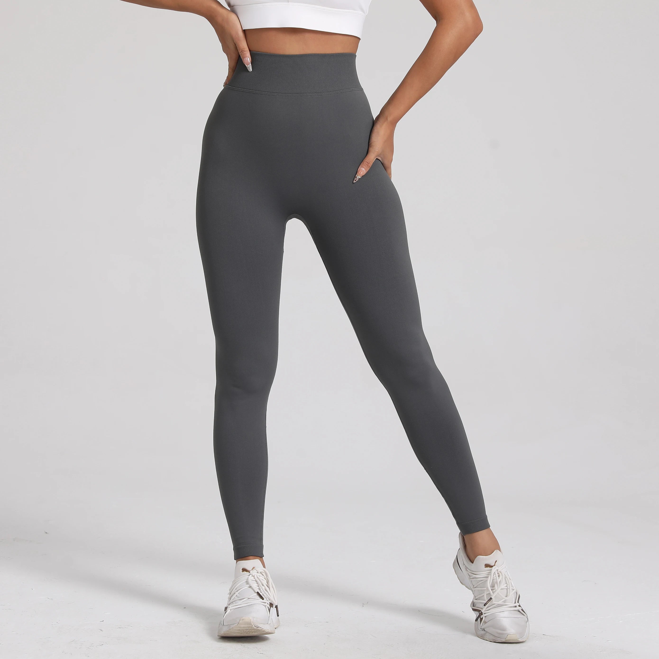 V-Back Scrunch Butt Leggings for Women – Seamless Yoga & Gym Tights | Booty Lifting
