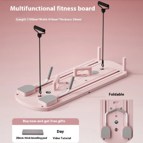 Multifunctional Fitness Board - Core Trainer with Timer, Pink & Purple Options