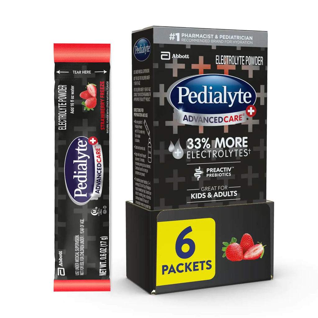 Electrolyte Powder with Prebiotics - Strawberry Freeze, 6 Packets