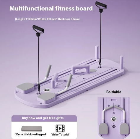Multifunctional Fitness Board - Core Trainer with Timer, Pink & Purple Options
