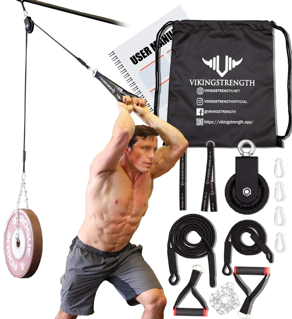 Portable Cable Pulley System for Strength Training n a