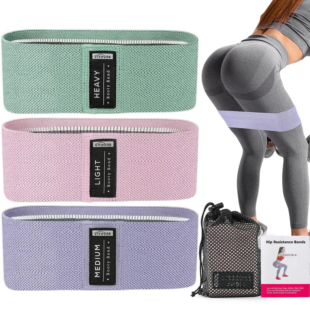 3 Levels Booty Bands Set Resistance Bands for Working Out Exercise Bands for Women Legs and Butt Yoga Starter Set